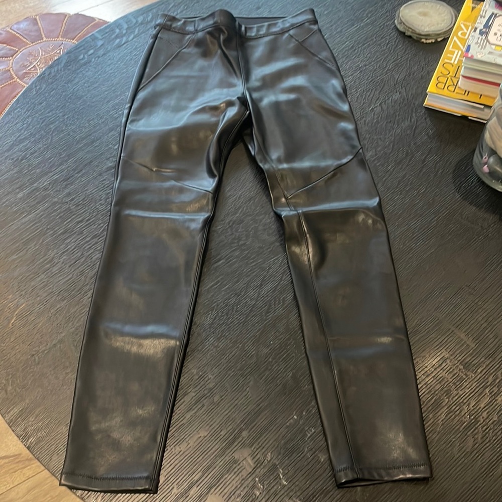Free People Vegan leather pants, slim fit.